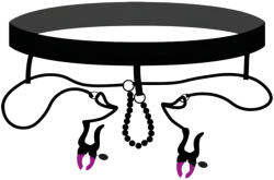  Bad Kitty - intim széthúzó csipesz alsóval - lila-fekete (S-L) (NK05153290000)