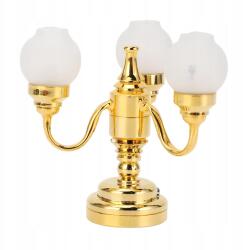  1: 12 Dollhouse Miniatűr Csillár Kifinomult Elegáns Dekoráció Arany (AG250807120182)