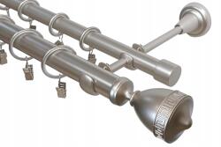 Imperia Deco Függönykarnis Dupla Fém Szatén Csendes Kerekek Fi 25+19 160CM Verso (KAR.MET. /25+19/ 160cm Satyna WERSO)