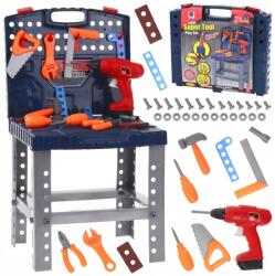 ChRLD Műhely Kofferben Barkácsasztal 2 az 1-ben Készlet Szerszámok Fúró (008-21)