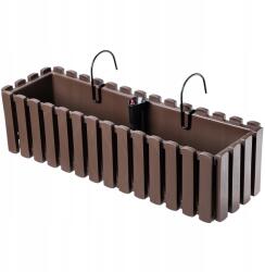 Kadax Erkélyláda Virágtartó Fogantyú 58cm Barna (K8431)