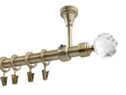 Imperia Deco Egyrudas fém függönysín, mennyezetre szerelhető, különböző végződésekkel, antik arany színű, 19 mm átmérőjű, 120 cm hosszú (KAR.MET. SUFIT I /19/ 120cm Złoto Antyk MIX)