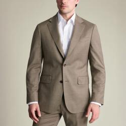 Charles Tyrwhitt Italian Flannel Suit Jacket - Taupe - Slim fit | 48 | Rövidített