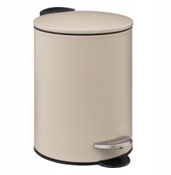 5five Szemeteskosár Fém 3L Bézs Kicsi 22, 5 X 17 X 23 CM Fürdőszobába (3560232618499)