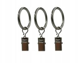 ESTAdeco Függönykarika békával, karnis átmérő 16-19 mm, Nikkel, 10 db (kółko metalowe z żabką)