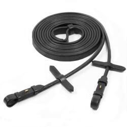 Schockemöhle bőr kettős, hengert formázott kantárszíjak lóhoz nagyló fekete|sárga