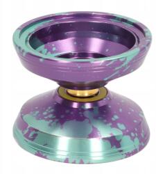 Jojo fém játék, ügyességi, lila, zsinórral, kesztyűvel (172968607)