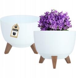 Kadax Virágtartó 29cm Lábvédő Virágágyás Fehér (K3064)