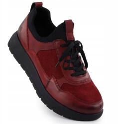 RIEKER Női bőr félcipő platform piros Remonte Rieker D2V00-35 41 (D2V00-35)