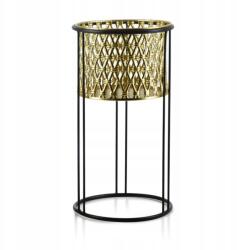 Mondex Arany színű virágmintás dekorációs takaró XL-es méretben (5902643391147)