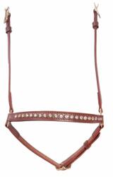 KARLSLUND Póni orrszíj kristályokkal Karlslund Kombi barna|fehér