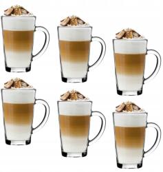 Tadar Elegáns 6 db-os kávés pohár szett 320ml üveg (5903313419680)