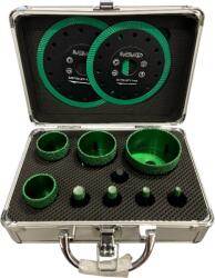 MMD lyukasztó készlet Ø6-68 mm Ø115 és Ø125 mm tárcsák adapter koffer (MMD Zestaw diamentowwych 6-68 tarcza 115/125)