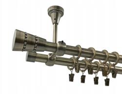 ESTAdeco Fém Mennyezeti Függöny Rúd 19+19mm horganyzott Zł Antique 160cm Változatos Végzések (karnisz SUFIT II 19+19mm ZŁOTO ANTYK MIX)