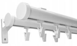 ESTAdeco Apartman Sín Függönysín Alu 28+28 mm Fehér 180 cm csipeszekkel (Karnisz II 28+28mm SZYNA ALU + żabki)