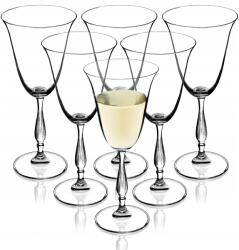 Kadax Fehér-piros Borospoharak Pohár Szett 6db 250ml Szett (K1615)