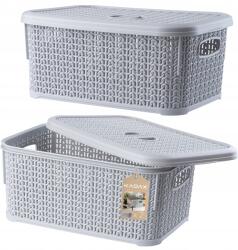 Kadax Kosár Rendező Tároló Doboz 6L Fedéllel Kosár Szett 2 db (K8568)