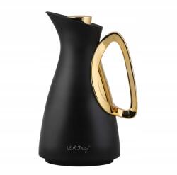 Vialli Design Alessia üvegbetétes termosz 1 L Fekete-Arany (9200)