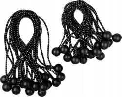 Kötélfeszítő flexibilis feszítőgumi golyókkal sátorhoz 5 db fekete (el-s-0100)