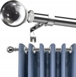  Teleszkópos ezüst függönykarnis, állítható rúd 110-220 cm, kerek végződéssel (5907001983170 05907001983170)