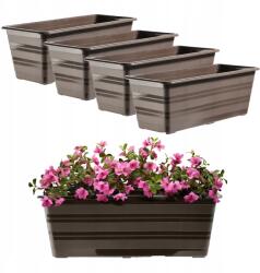 Kadax Erkélydoboz Virágtartó Nagy 40cm Virágok Csomag 4 Db Virágágyás (K10183)