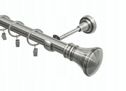 Imperia Deco Egyrudas fém karnis, nikkel színű, különböző végződésekkel Imperia Deco, 25 mm átmérő, 200 cm hosszú (KAR.MET. I /25/ 200cm nikiel MIX)
