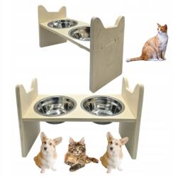  Macskatál Állvány 2 db Rozsdamentes Acél Tállal, Emelt (5907001989462 05907001989462 59070019894620)