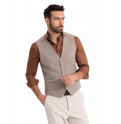 Ombre Férfi öltöny mellény klasszikus részletekkel bézs V1 OM-BLZV-0142 S (167023)