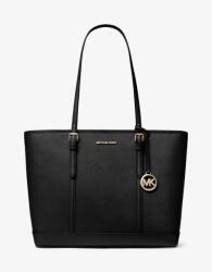 Michael Kors női nagyméretű fekete bőr kézitáska Jet Set Large (35F0GTVT9L)