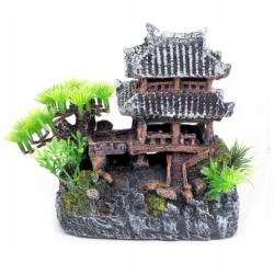  Akvárium Dekoráció Gyönyörű Japán ház XL 15cm (DQ37)