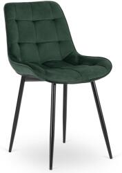 Klubfotel Bársony étkezőszék CHRIS zöld/fekete