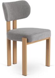 Klubfotel Étkezőszék GRENADA szürke/tölgy lábakkal