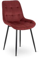 Klubfotel Bársony étkezőszék CHRIS bordó/fekete