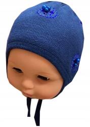 Barbaras Sötétkék Gyöngyök Gyerek sapka 44-46 (BH19/C/G/44-46)