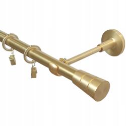 Imperia Deco Függönykarnis szimpla fém arany sárgaréz matt mix végek 19 mm 200 cm (KAR.MET. I /19/ 200cm Mosiądz Mat MIX)