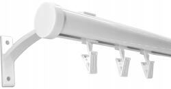 ESTAdeco Alu Apartman Sín Függönysín 28 mm Fehér 180 cm csipeszekkel (Karnisz I 28mm SZYNA ALU + żabki)