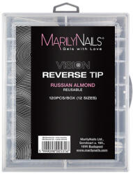 MarilyNails - REVERSE TIP - RUSSIAN ALMOND - 120db - 12 méret