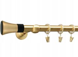 ESTAdeco Függönyrúd 19mm Matt Arany Modern 160cm Trapéz (karnisz I Ø19mm Mosiądz Mat Trapez)