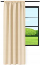 NOW-ART Klasszikus Függöny, Matt, 145x220 CM, Sima, Készre Varrva, Nappaliba, Csipeszekhez, Akasztókhoz (LEN-C 145x220 na żabki taśmie tunel)