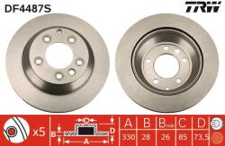 TRW féktárcsa TRW DF4487S for VW, AUDI, PORSCHE, SEAT, … (DF4487S)