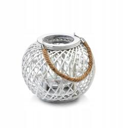  Dekorációs fonott lampion Lucie White 22cm