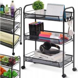 Nobo Kids Fém könyvespolc Fürdőszoba kerekek Loft Konyhaszekrény Akasztó 3 szint (CH-235488)