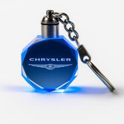  Stílusos Chrysler Led kulcstartó, 7 színben, megvilágított Ajándéknak is tökéletes