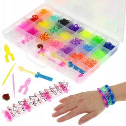 Nobo Kids Gumis készlet karkötő készítéshez, ékszerkészítő Loom Bands szett, XXL méret (CH-218069)