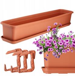 Kadax Erkélydoboz Virágtartó Állvány Fogantyúk 83x17, 9x13, 4 cm (K8378)