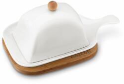 Konighoffer Porcelán vajtartó állvánnyal, fehér (Biała maselniczka porcelanowa)