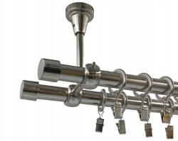 ESTAdeco Mennyezeti Függönykarnis Nikkel 19+19mm Luna 160cm (karnisz II SUFIT 19mm LUNA NIKIEL)