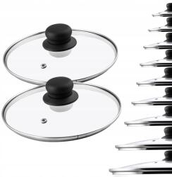 Kadax Üvegfedő 18 cm 2 db-os Hőálló Serpenyő Fedő Szett (K5144)