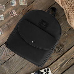 Paolo Peruzzi női városi hátizsák, vintage , tágas | fekete