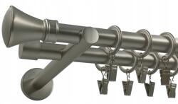 ESTAdeco Monaco Kétsoros Függönyrúd Szatén Ø19+19mm 160cm (karnisz II Techno fi19 SATYNA MONACO)